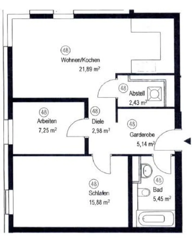 3 Zimmer Wohnung mit 61 m² in Mainz – Bild 2