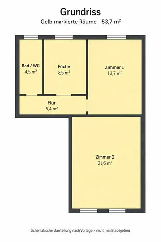 2 Zimmer Wohnung mit 54 m² in Mannheim – Bild 2