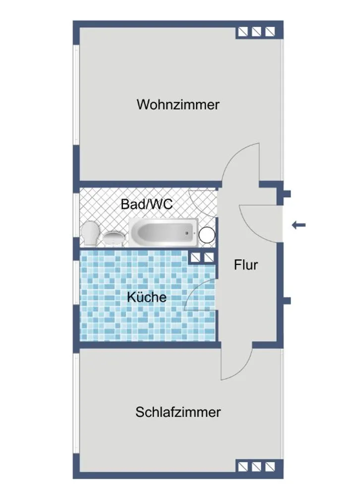 2 Zimmer Wohnung mit 42 m² in Frankfurt am Main – Bild 4