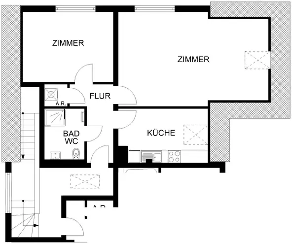 2 Zimmer Wohnung mit 62 m² in Hagen – Bild 2