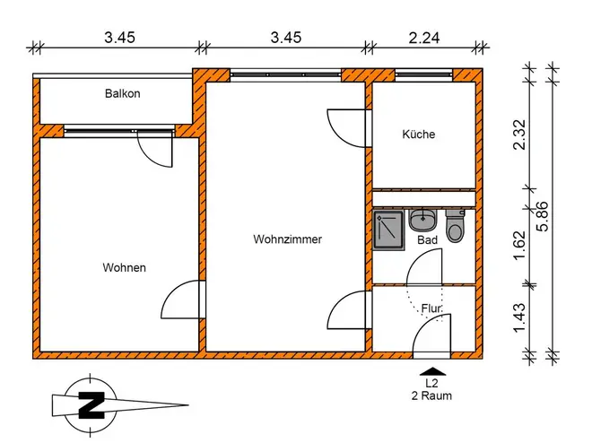 2 Zimmer Wohnung mit 49 m² in Magdeburg – Bild 6