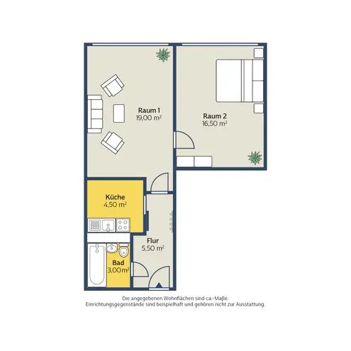 2 Zimmer Wohnung mit 48 m² in Leipzig – Bild 2