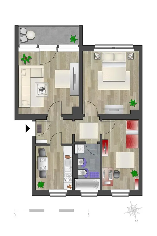 3 Zimmer Wohnung mit 66 m² in Chemnitz – Bild 5
