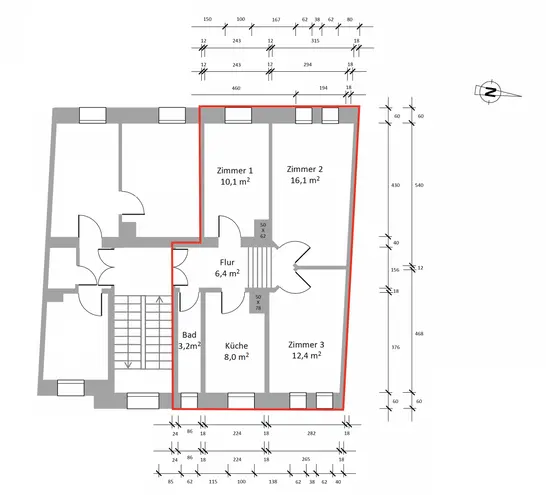 3 Zimmer Wohnung mit 56 m² in Darmstadt – Bild 9