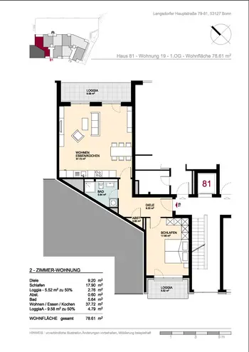 2 Zimmer Wohnung mit 79 m² in Bonn – Bild 12