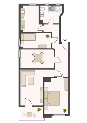 4 Zimmer Wohnung mit 93 m² in Leipzig – Bild 3