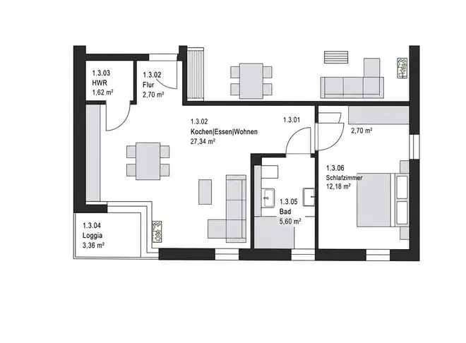 2 Zimmer Wohnung mit 54 m² in Münster – Bild 7