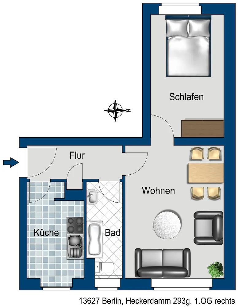 2 Zimmer Wohnung mit 43 m² in Berlin – Bild 2