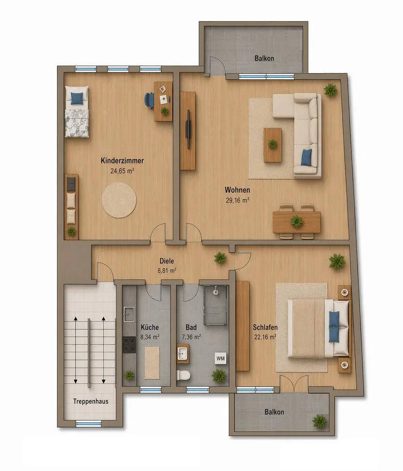 3 Zimmer Wohnung mit 98 m² in Dessau-Roßlau – Bild 7