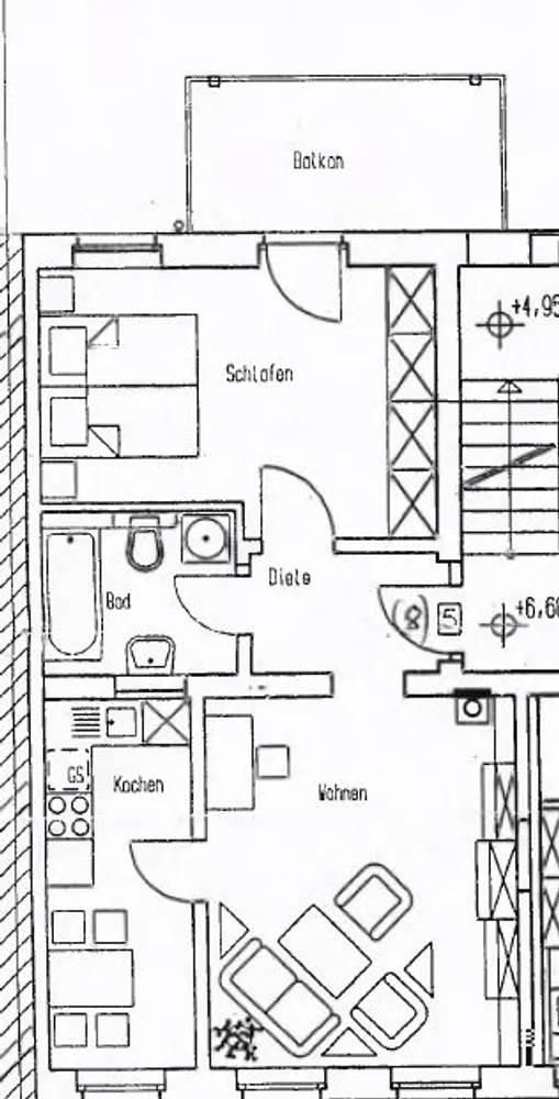 2 Zimmer Wohnung mit 57 m² in Erfurt – Bild 2