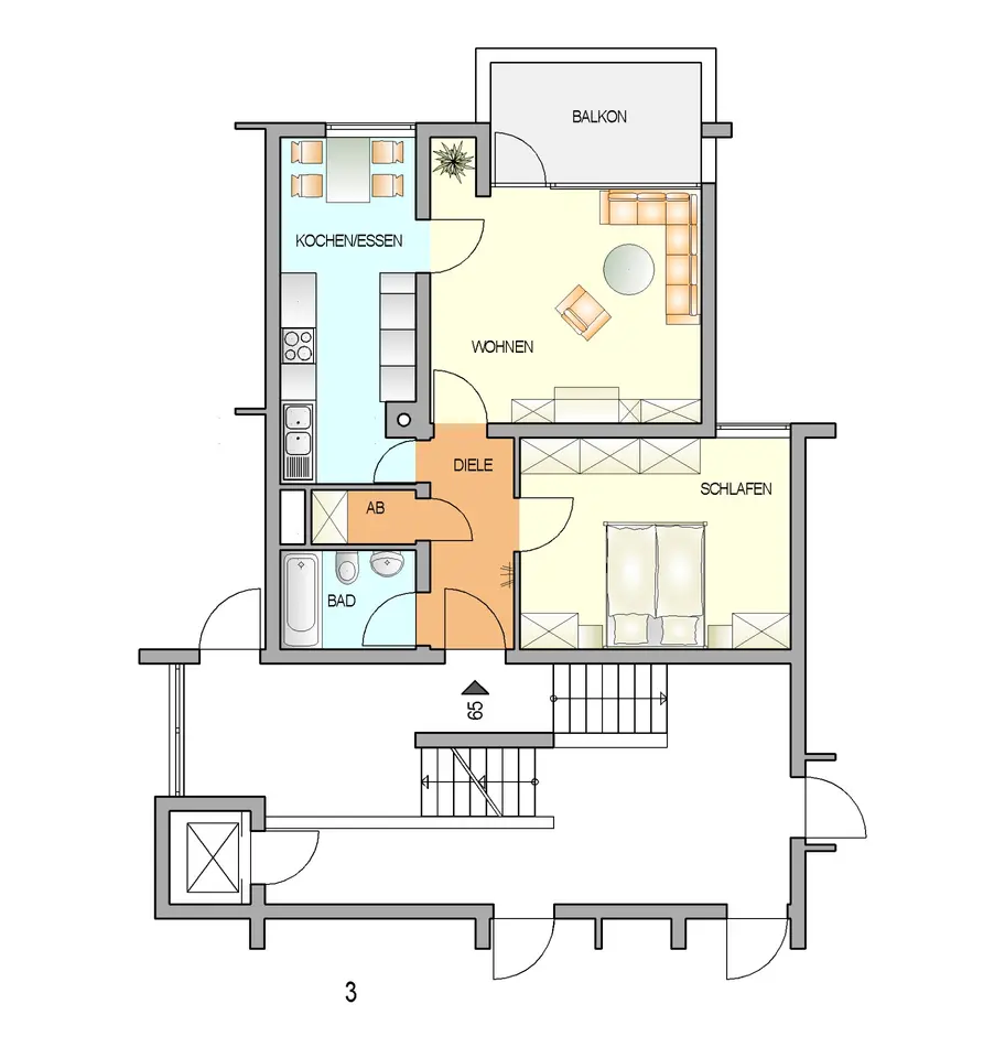 2 Zimmer Wohnung mit 59 m² in Remscheid – Bild 3
