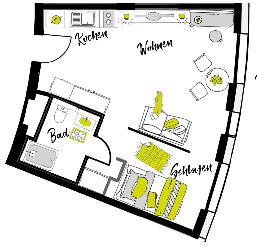 1 Zimmer Wohnung mit 32 m² in Ingolstadt – Bild 12