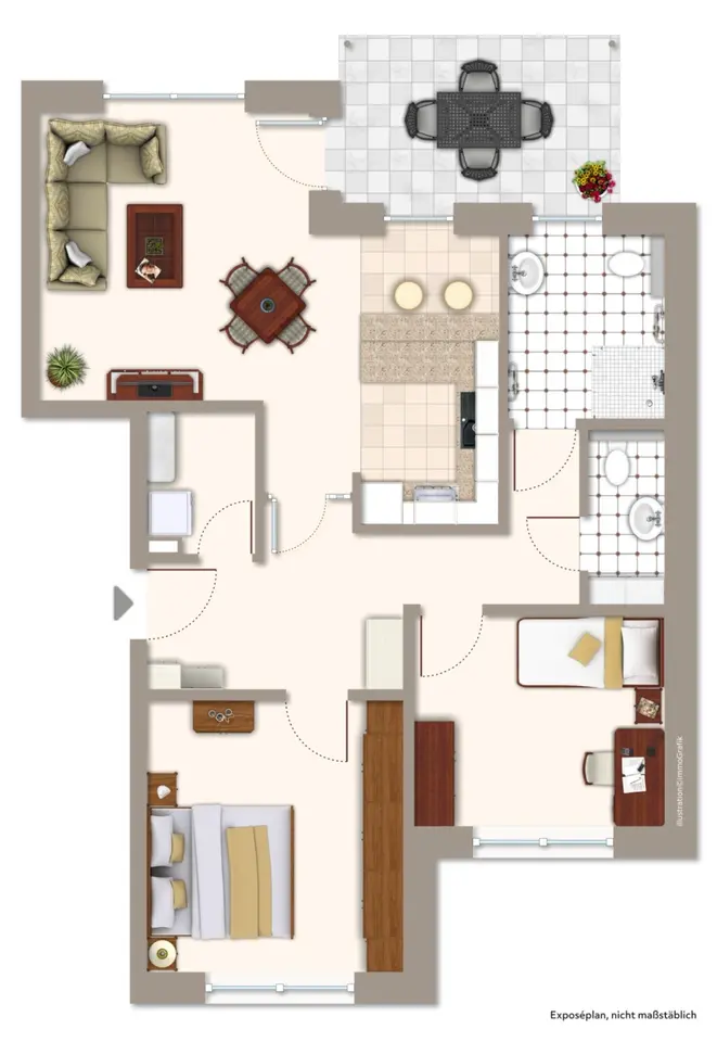 3 Zimmer Wohnung mit 80 m² in Greven – Bild 5