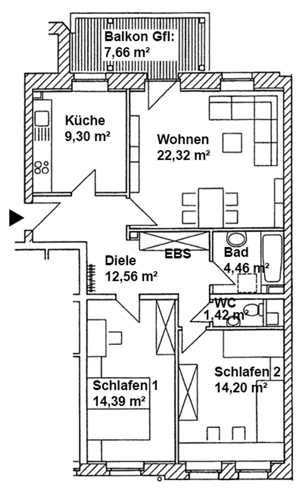 3 Zimmer Wohnung mit 82 m² in Chemnitz – Bild 7