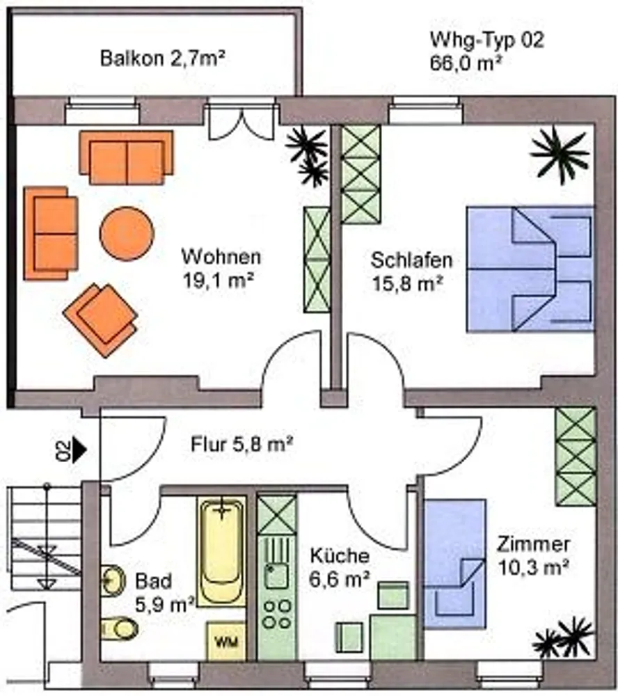 3 Zimmer Wohnung mit 66 m² in Dessau-Roßlau – Bild 8