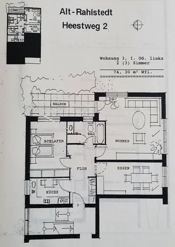 3 Zimmer Wohnung mit 74 m² in Hamburg – Bild 2
