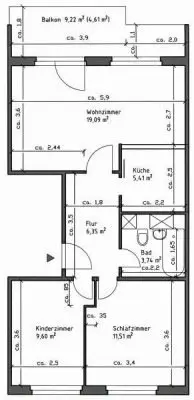 Studio mit 43 m² in Jena – Bild 5