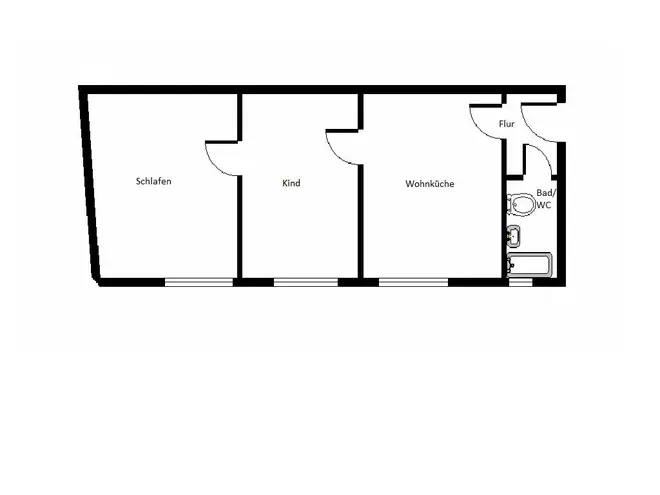 2 Zimmer Wohnung mit 45 m² in Augsburg – Bild 2