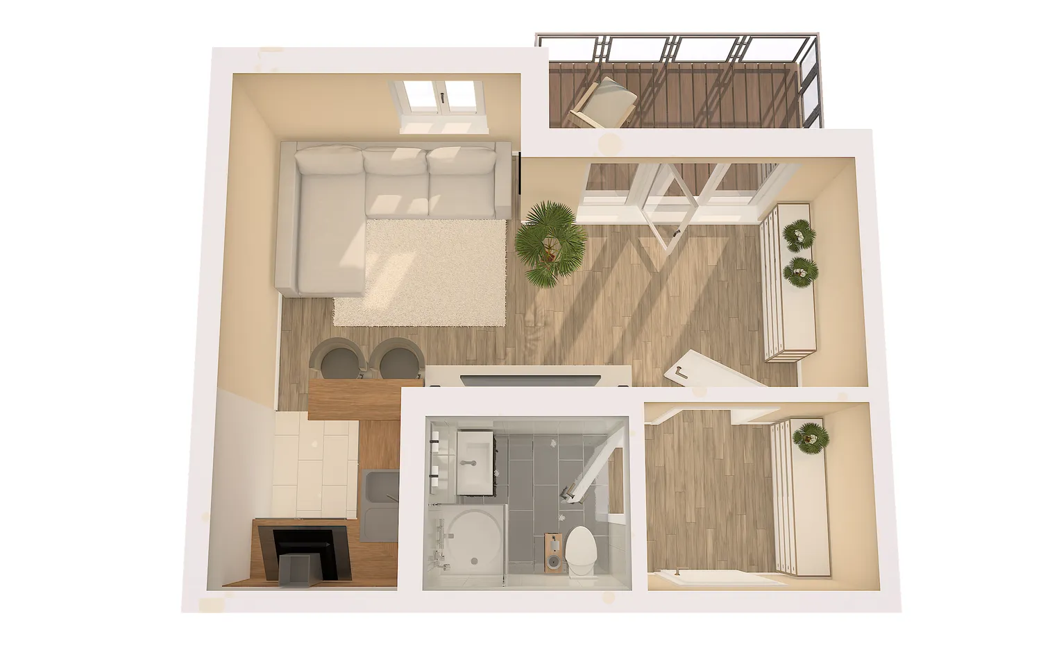 1 Zimmer Wohnung mit 31 m² in Dresden – Bild 2