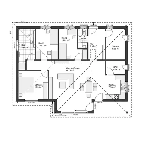 4 Zimmer Haus mit 123 m² in Rheine – Bild 2