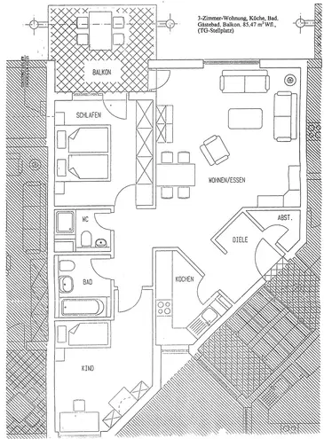 3 Zimmer Wohnung mit 85 m² in Darmstadt – Bild 7