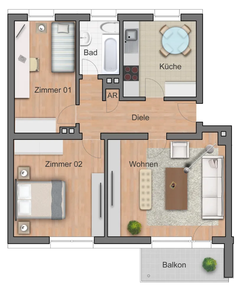 3 Zimmer Wohnung mit 79 m² in Siegen – Bild 3