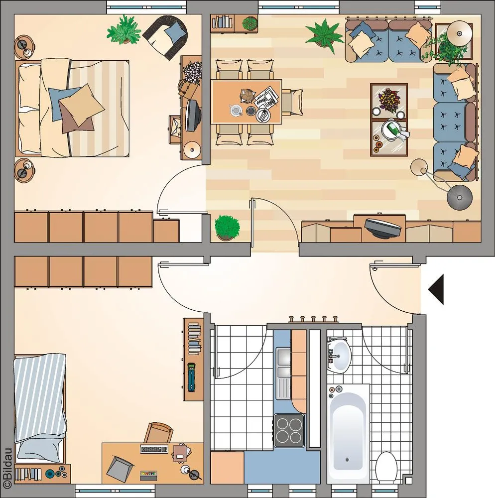 4 Zimmer Wohnung mit 59 m² in Recklinghausen – Bild 1