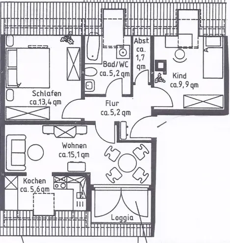 3 Zimmer Wohnung mit 59 m² in Leipzig – Bild 4