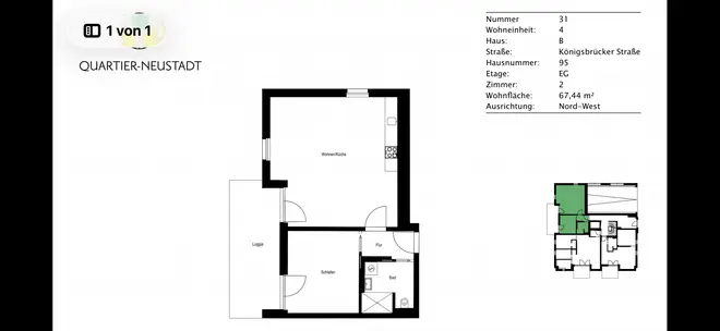 2 Zimmer Wohnung mit 67 m² in Dresden – Bild 8