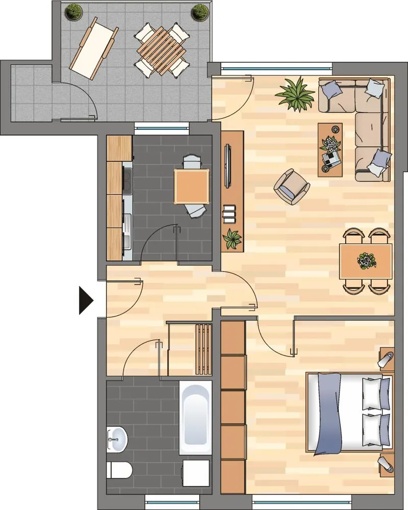2 Zimmer Wohnung mit 57 m² in Bremen – Bild 2