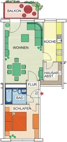 2 Zimmer Wohnung mit 56 m² in Chemnitz – Bild 2
