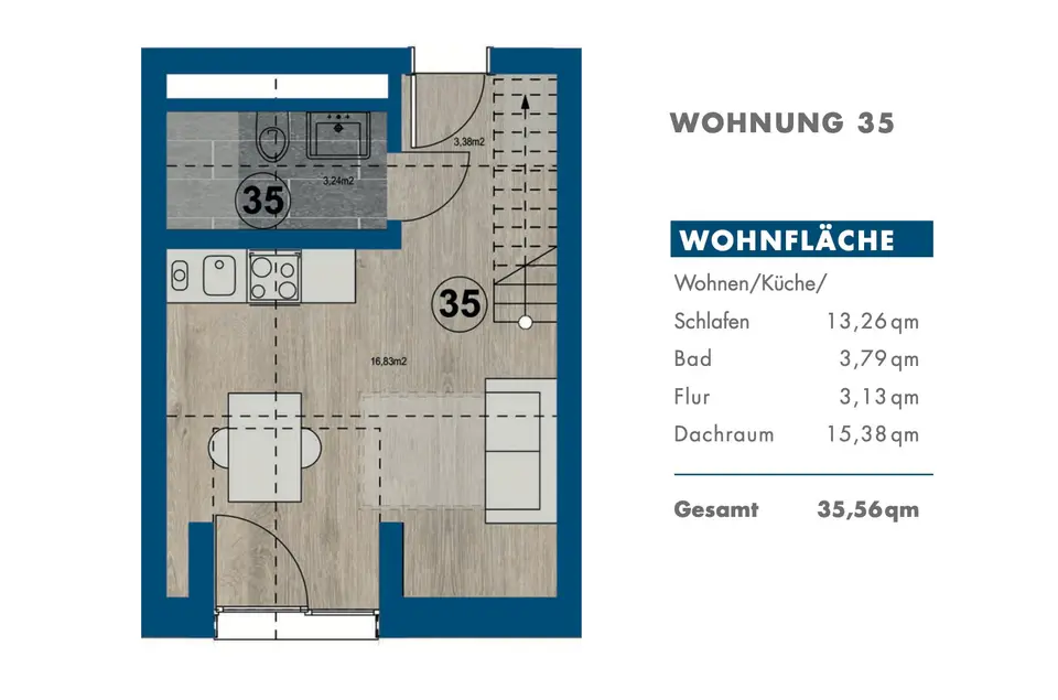 WG-Zimmer mit 35 m² in Stuttgart – Bild 6