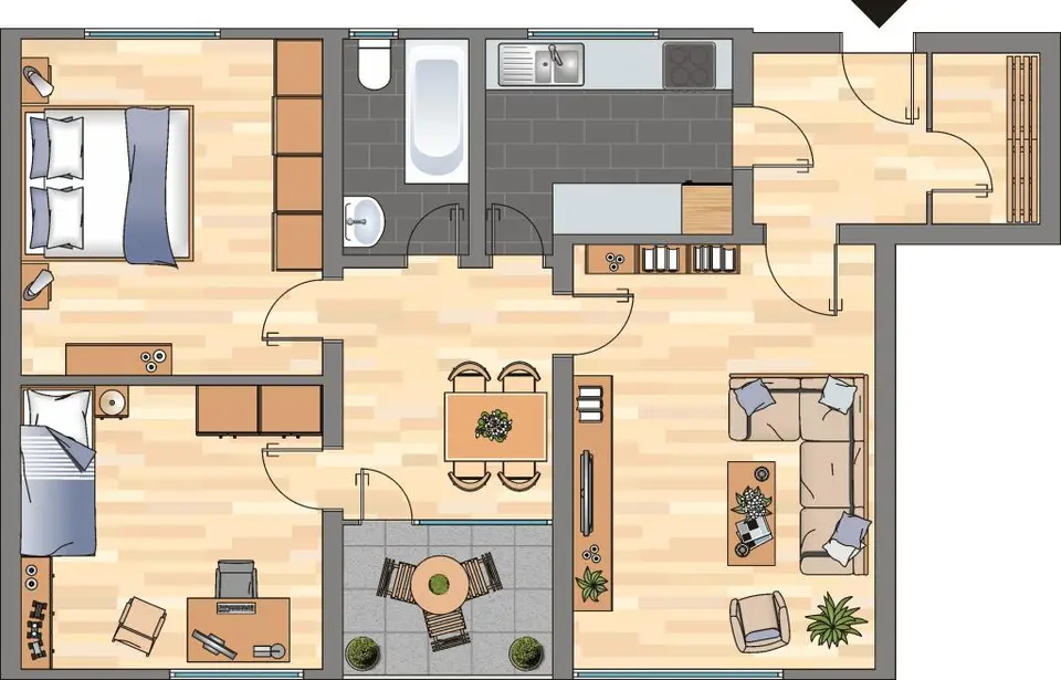 3 Zimmer Wohnung mit 68 m² in Wolfsburg – Bild 5