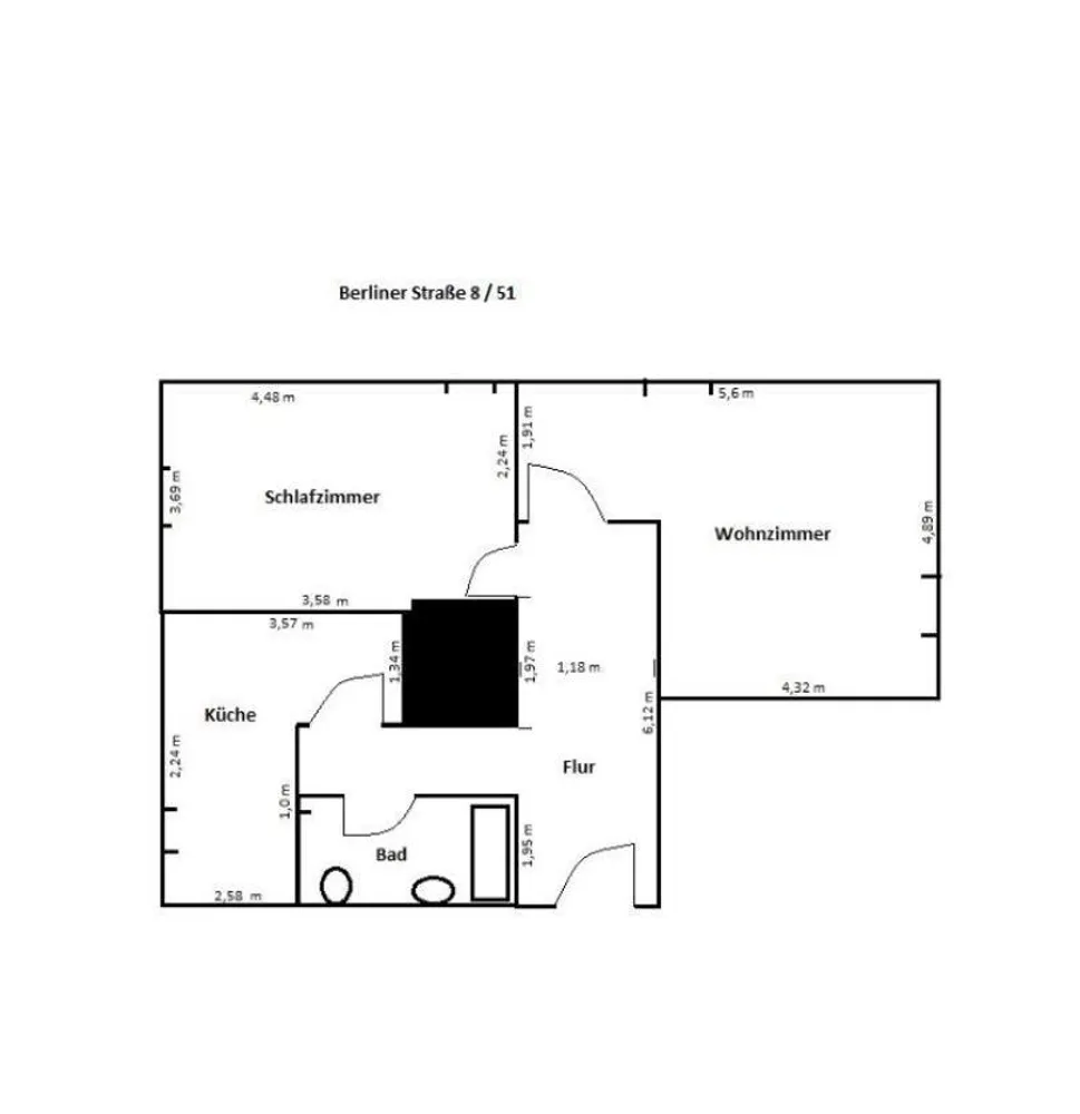 2 Zimmer Wohnung mit 56 m² in Gera – Bild 2