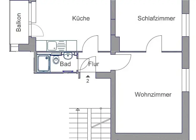 2 Zimmer Wohnung mit 43 m² in Duisburg – Bild 7