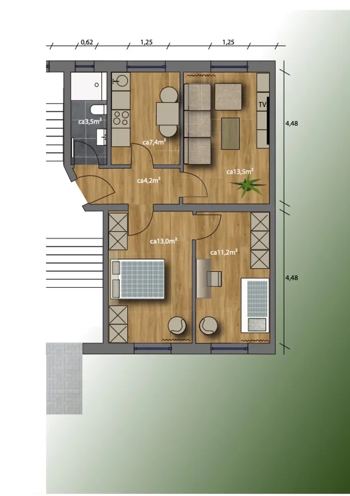 3 Zimmer Wohnung mit 53 m² in Hannover – Bild 1