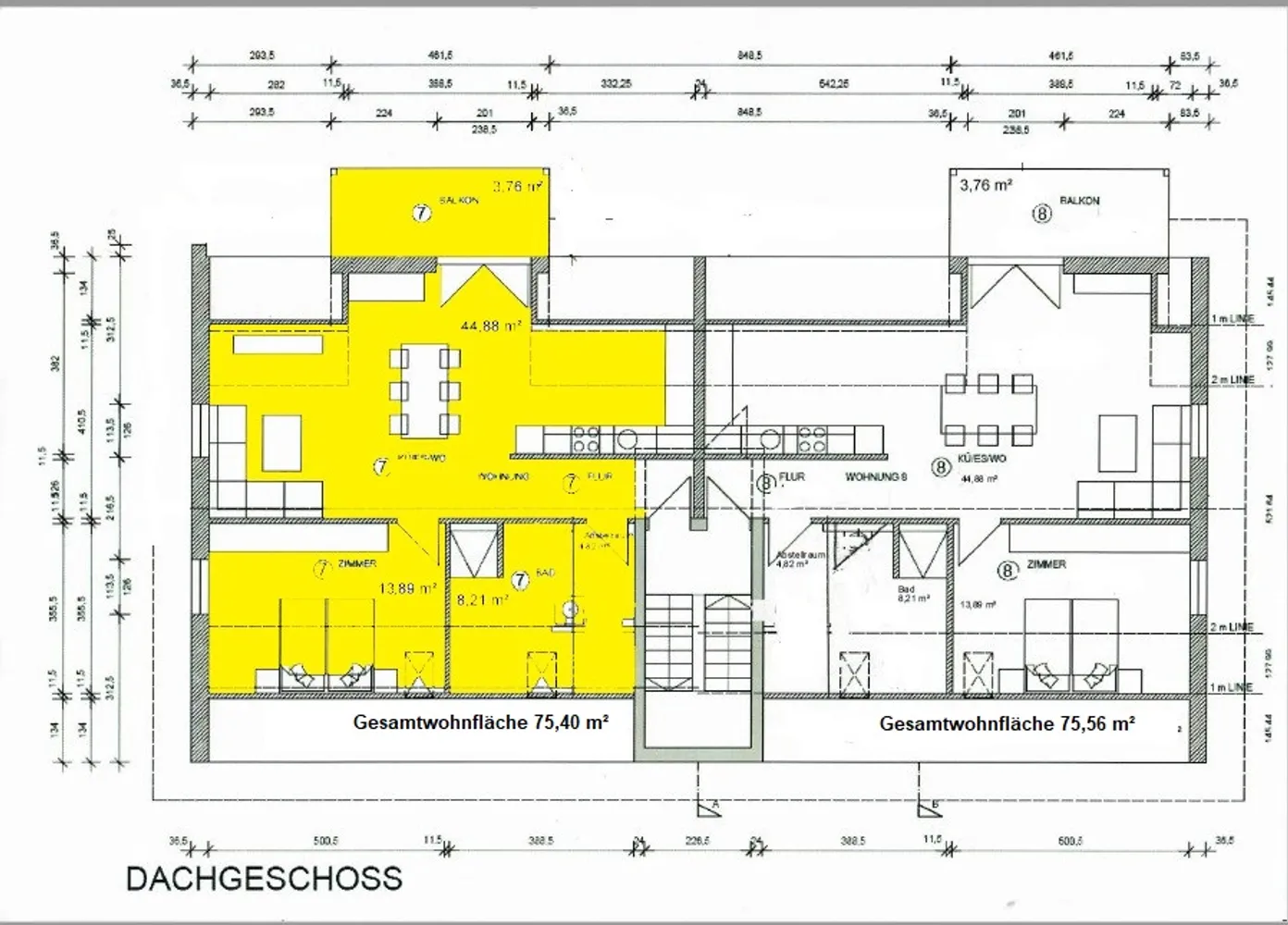 2 Zimmer Wohnung mit 75 m² in Landshut – Bild 2