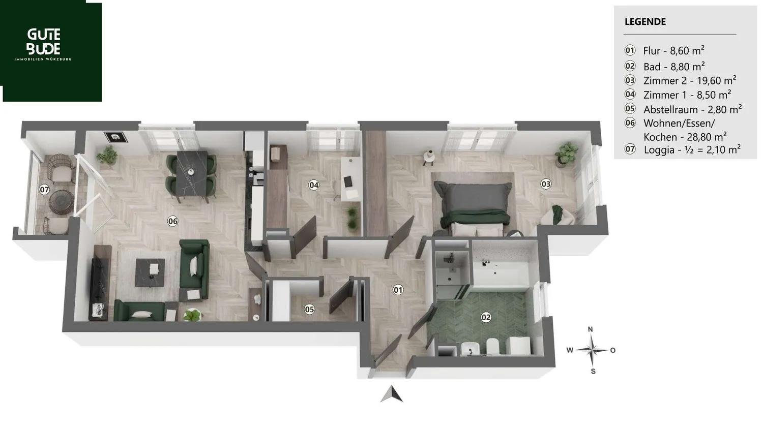 3 Zimmer Wohnung mit 79 m² in Würzburg – Bild 10