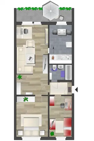 3 Zimmer Wohnung mit 71 m² in Chemnitz – Bild 2