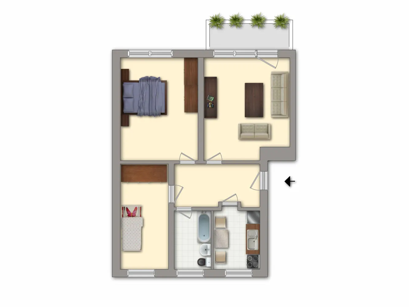 3 Zimmer Wohnung mit 61 m² in Chemnitz – Bild 11