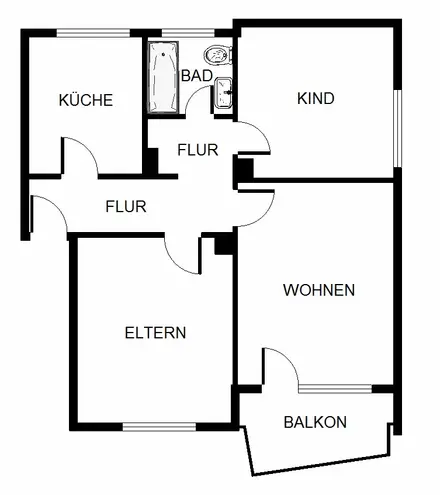 3 Zimmer Wohnung mit 66 m² in Dortmund – Bild 1