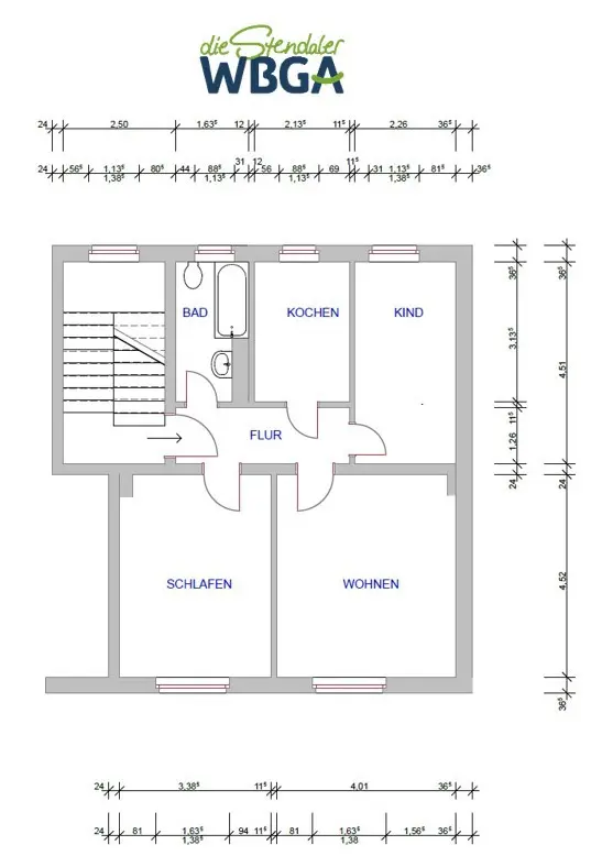 3 Zimmer Wohnung mit 63 m² in Stendal – Bild 5