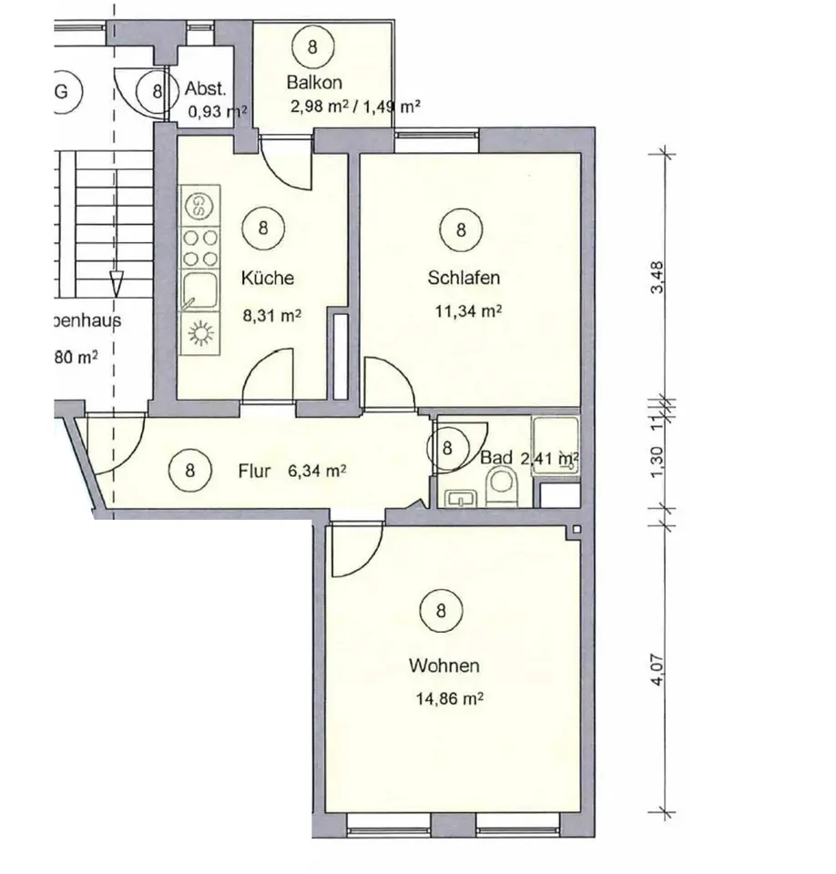 2 Zimmer Wohnung mit 45 m² in Kiel – Bild 5