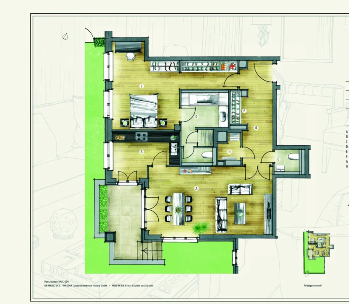 2 Zimmer Wohnung mit 105 m² in Münster – Bild 2
