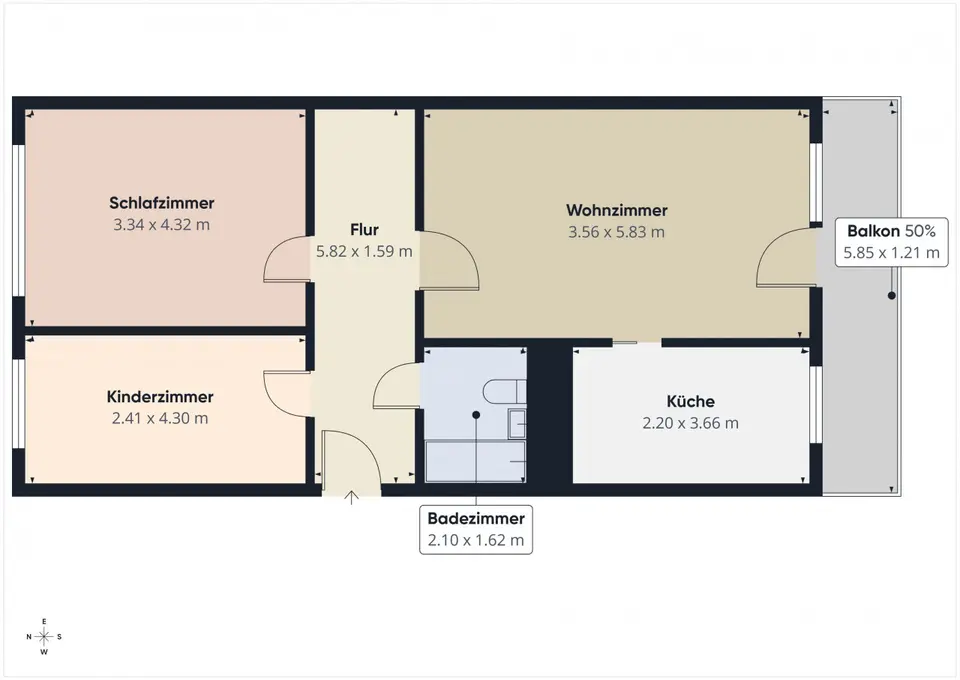 3 Zimmer Wohnung mit 71 m² in Dessau-Roßlau – Bild 4