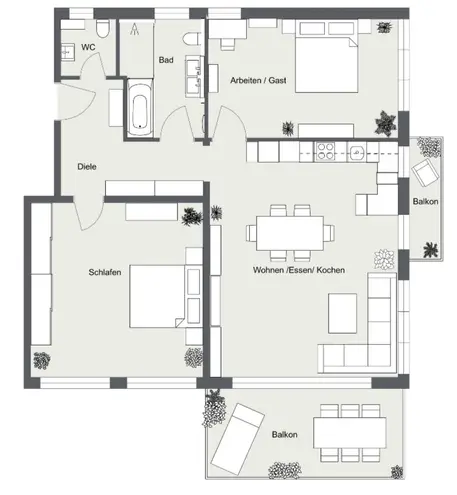 3 Zimmer Wohnung mit 106 m² in Stuttgart – Bild 2