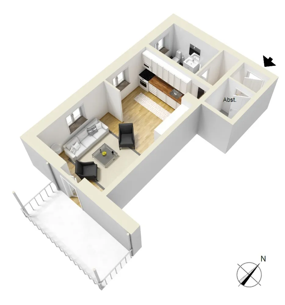 1 Zimmer Wohnung mit 47 m² in Merseburg – Bild 10