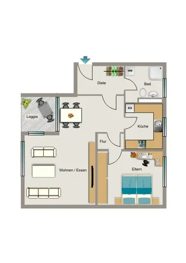 3 Zimmer Wohnung mit 65 m² in Recklinghausen – Bild 4