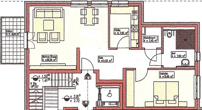 2 Zimmer Wohnung mit 75 m² in Hagen – Bild 2