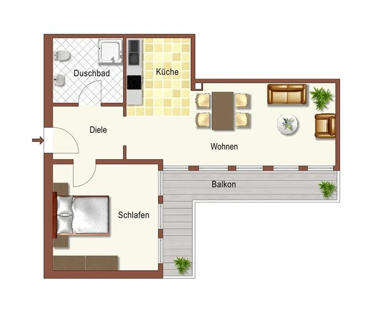 2 Zimmer Wohnung mit 40 m² in Detmold – Bild 4